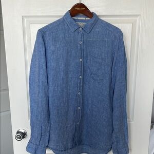 Heritage 1981 Blue Casual Button Down Shirt